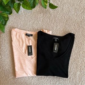 Express, v-neck tees, size extra small
